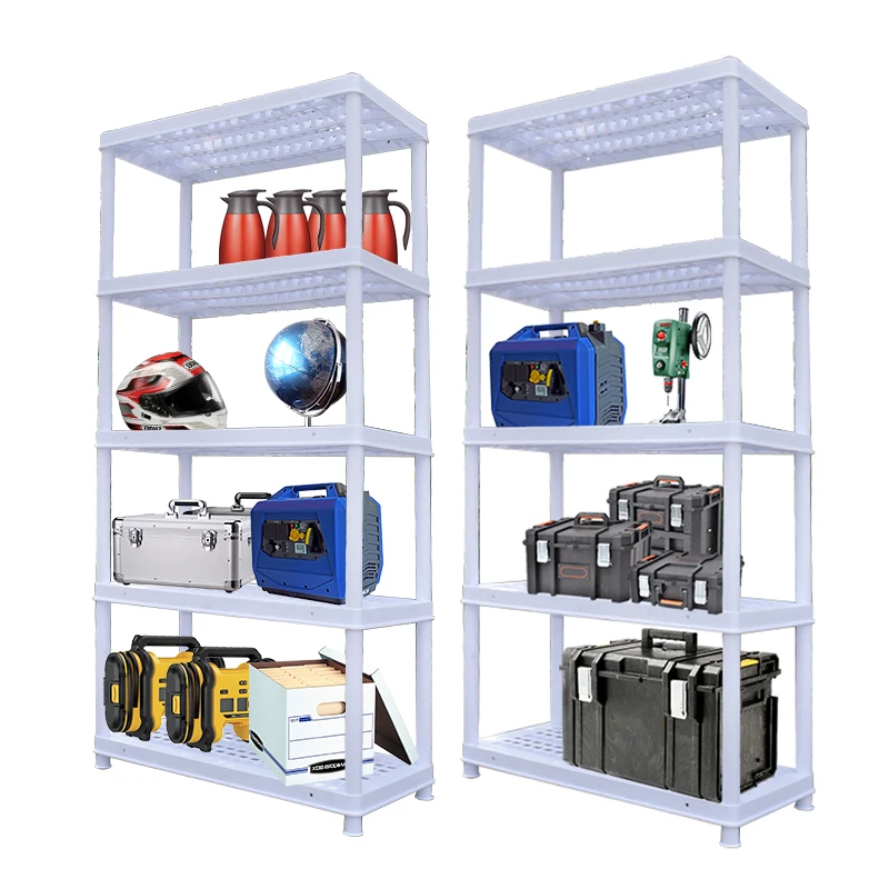 Storage Stacking Racks Plastic Shelf Boltless Garage Shelving