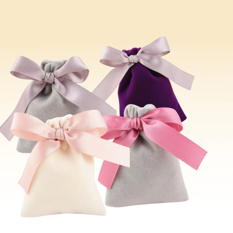 custom drawstring bags with own logo eco friendly material velvet college bags for girlonline shopping