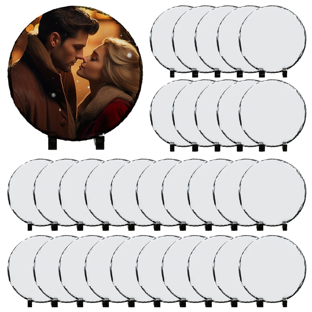 Sublimation Blank Lithograph Heat Press Slate Blanks Sheet Stone Photo Frame DIY for Desktop Souvenir Custom Design Work