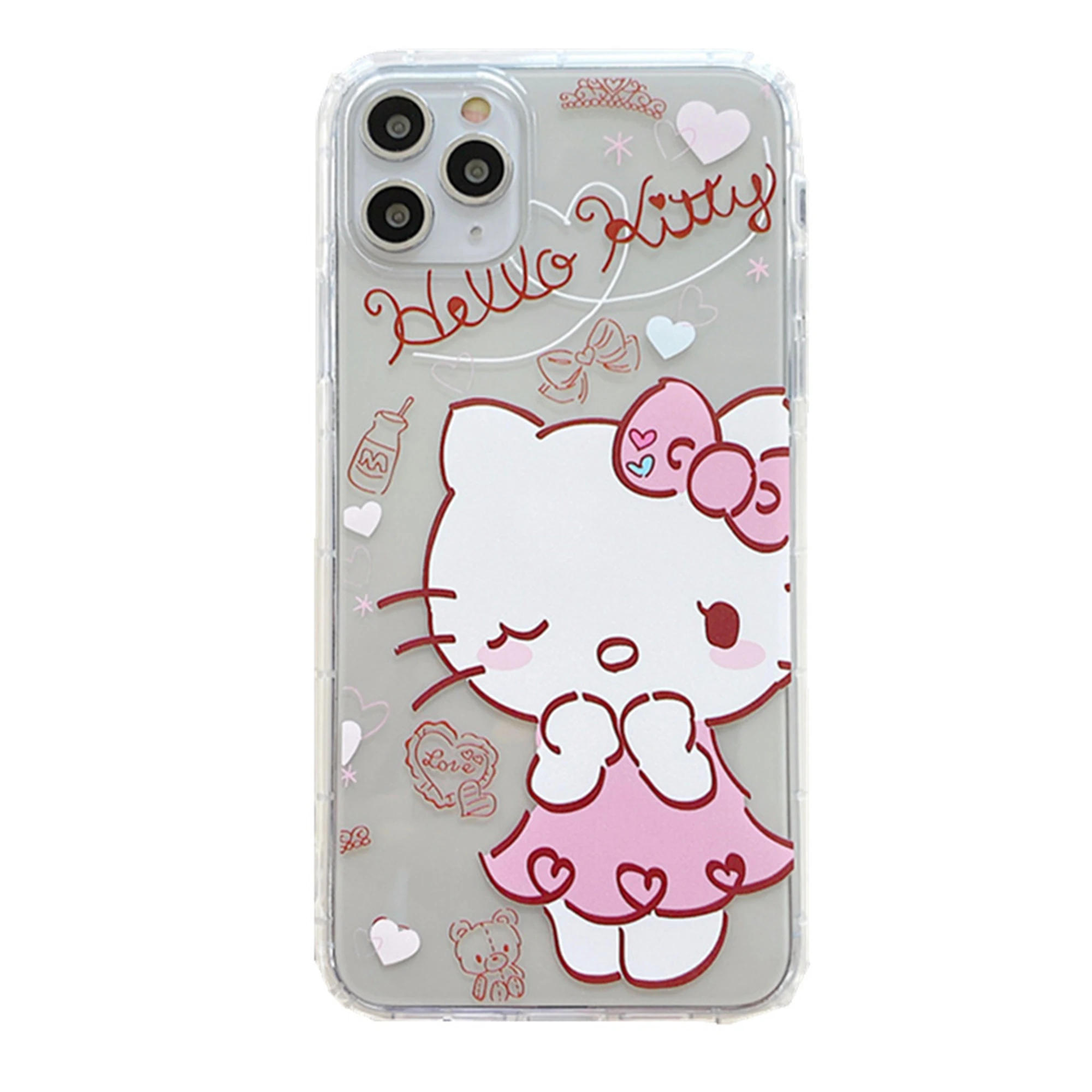 Cute Kitty Cat Cartoon Phone Case For Iphone 11pro Max Case Buy Soft Pink Color Hello Kitty Animals Girl Silicone Transparent Phone Case For Iphone 11 Pro Max Kt Cat Cute Hello