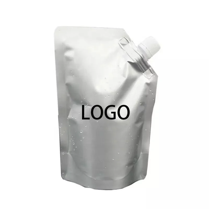 500 ml 1000 ml Reusable Durable Aluminum Foil Pouch Bag with Spout for Juice Beer Drink Take Packaging