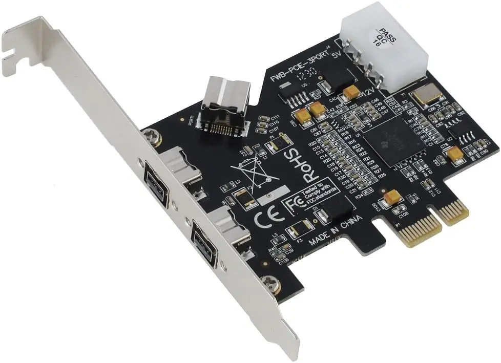 PCI Express Card, PCI-e to 2 + 1 Ports 1394B Card External Firewire 800 400 IEEE 1394 for PC, Computer, Server