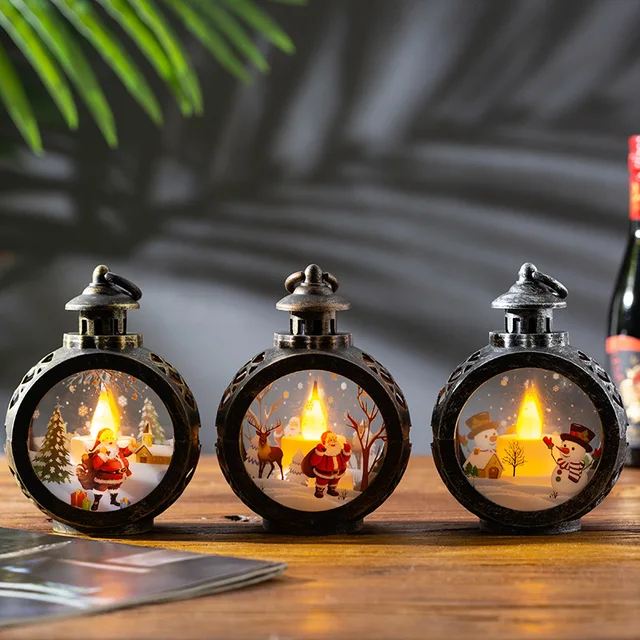 2024 Santa Holiday LED Portable Lantern Light Home Use Christmas Light Decoration for Natal Navidad and Christmas