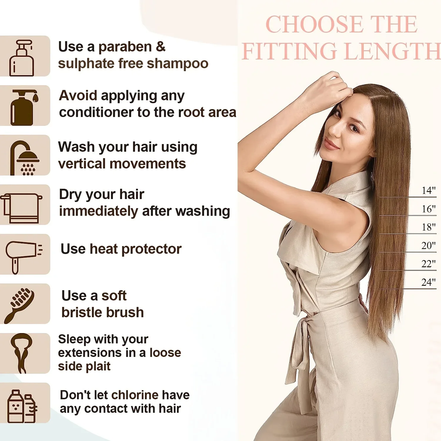 Rotbraune Tape-In-Extensions aus Remy-Menschenhaar für Erwachsene, glatt, langanhaltend, selbstklebend_voghion.com