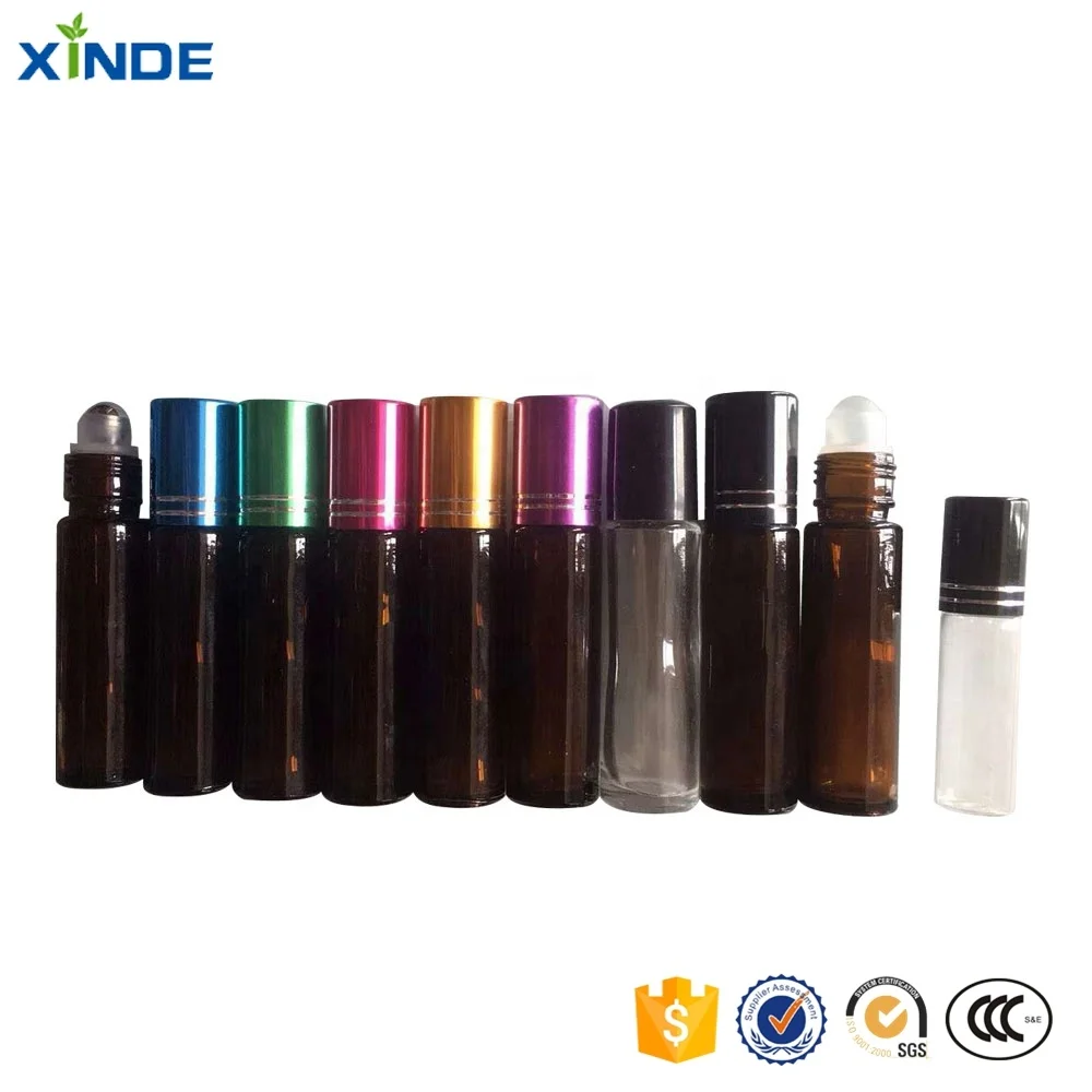 Harga disesuaikan kustom botol minyak esensial kaca mewah 20ml botol parfum botol rol untuk kosmetik