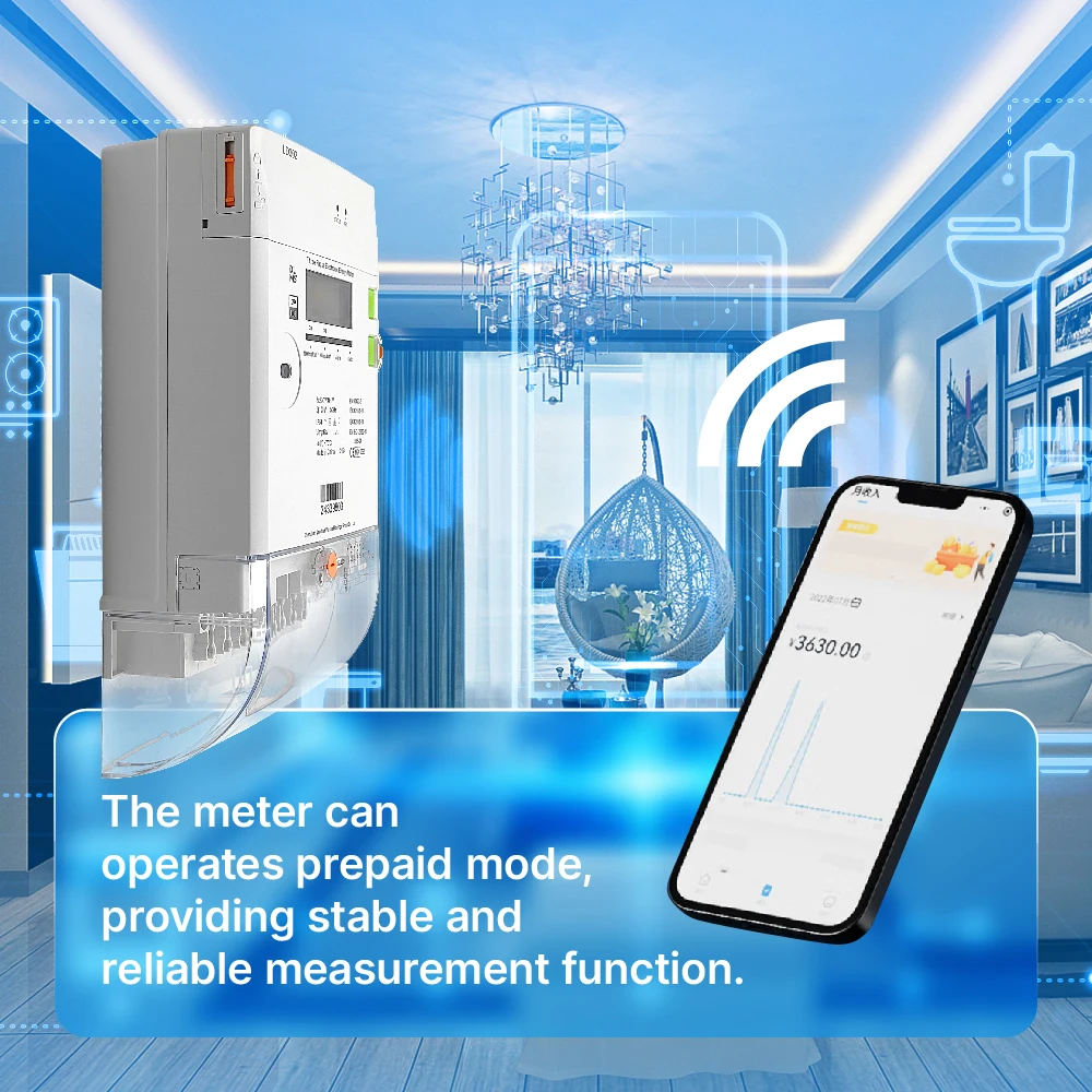 Smart Electrical Meter Device Bluetooth Power Energy Wifi Digital Three Phase Electricity Meter for  Digital Electricity Meter