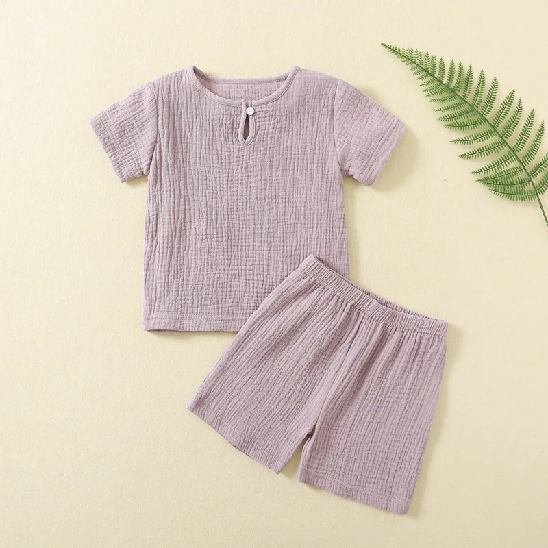 Baby Outfit Natural Muslin Top & Shorts main image 0