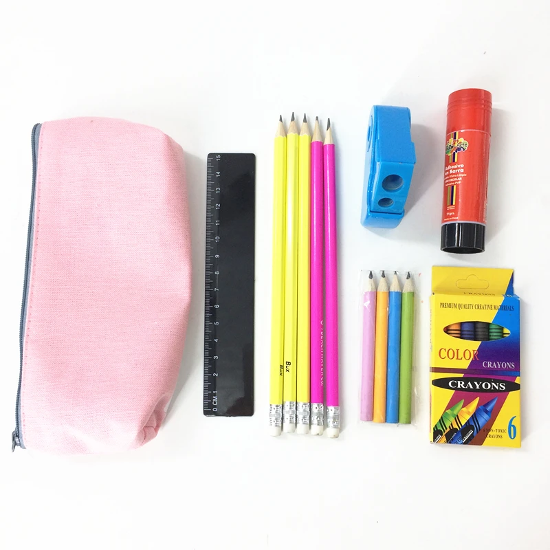 Notebook Eraser Pencils Sharpener COCO Stationery Set School Supplies Ruler 