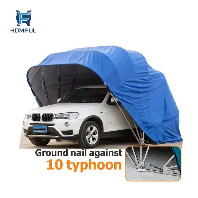 Homful Foldable Car Shelter Canopy Garage Retractable Folding Car