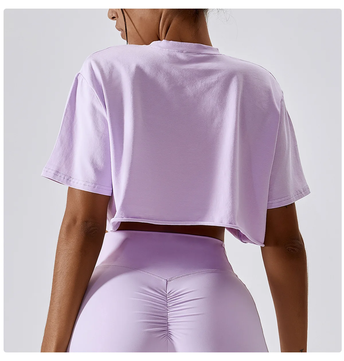BDX8001 Custom Women's Athletic Spandex Cropped Tee Tshirt Eco-Friendly Cotton Oversize Plain Loose Fit Baby Pink GYM Summer