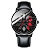 Bracelet en cuir No Rotate-Rouge