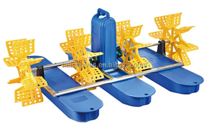 Aquatic Shrimp Farming Paddle Wheel Aerator With 2 Impllers High ...