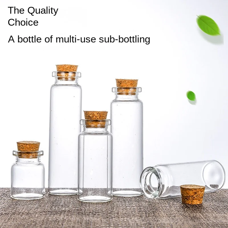 Cork Stopper DIY Jewelry Small Empty Glass Bottle Transparent Drift Bottle Mini 30ml 7ml 10ml 5ml 8ml 15ml Wholesale