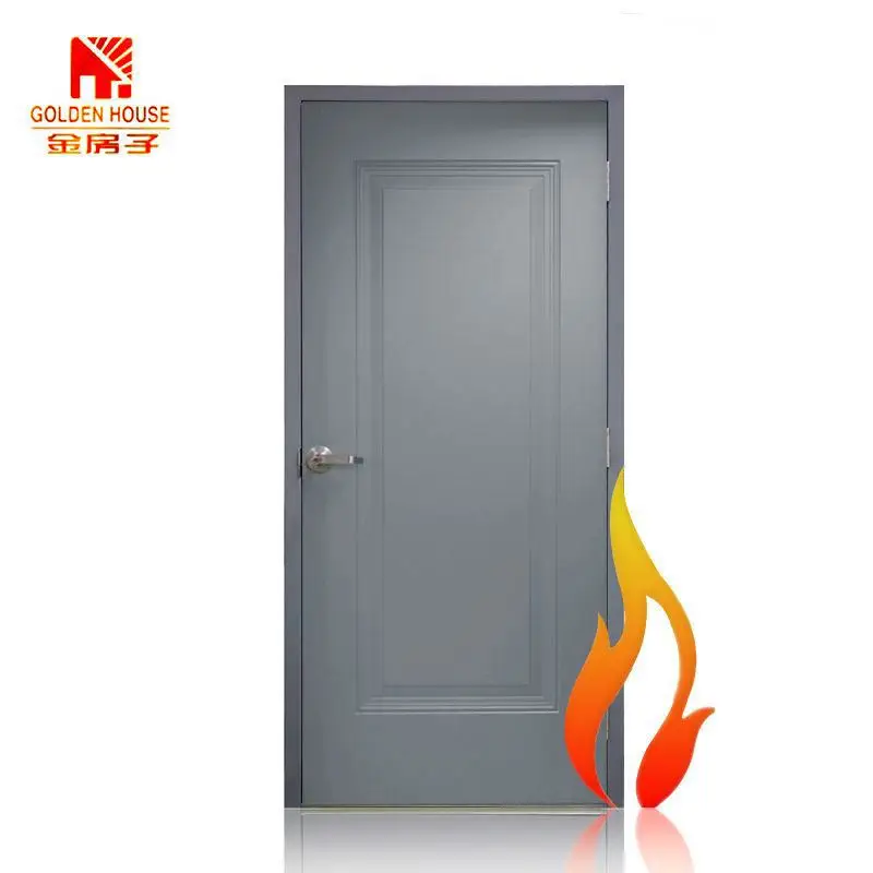 UL Listed 3 Hours One Panel Fire Resistant Hollow  Metal  Entry Doors Steel Fire Rated Door for Hotel