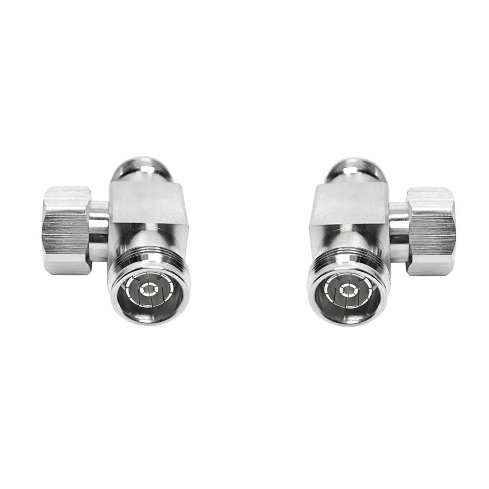 Directly Coaxial Cable Connectors T Type 4.3-10/MINI DIN Male to Female to Jack Coaxial Converter Rf Connector  Adapter