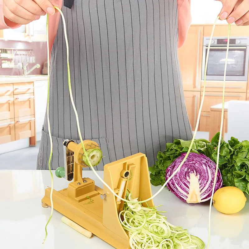 Source 3 Blade Spiral Slicer Japanese Kitchen Gadgets Spiralizer Slicer  Vegetable Turning Slicer on m.