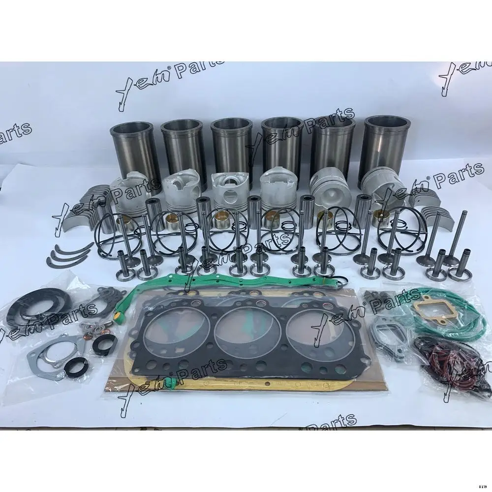 EK130 Rebuild Kit With Full Gasket Kit Piston Rings Liner Bearing Valves for Hino