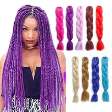 OEM & ODM Pre Stretched Braiding Hair Wholesale 24inch 100g synthetic jumbo braid hair extension