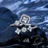 Four-Leaf Clover ring-[KWhite]-Opening
