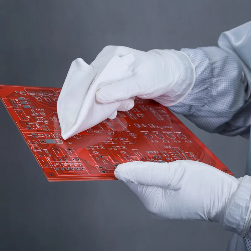 4inch 2 Ply Polyester Fabric Wiper For Industrial Cleanroom Cleaning wiping cloth 4009 polyester dust free cloth Ultra 5