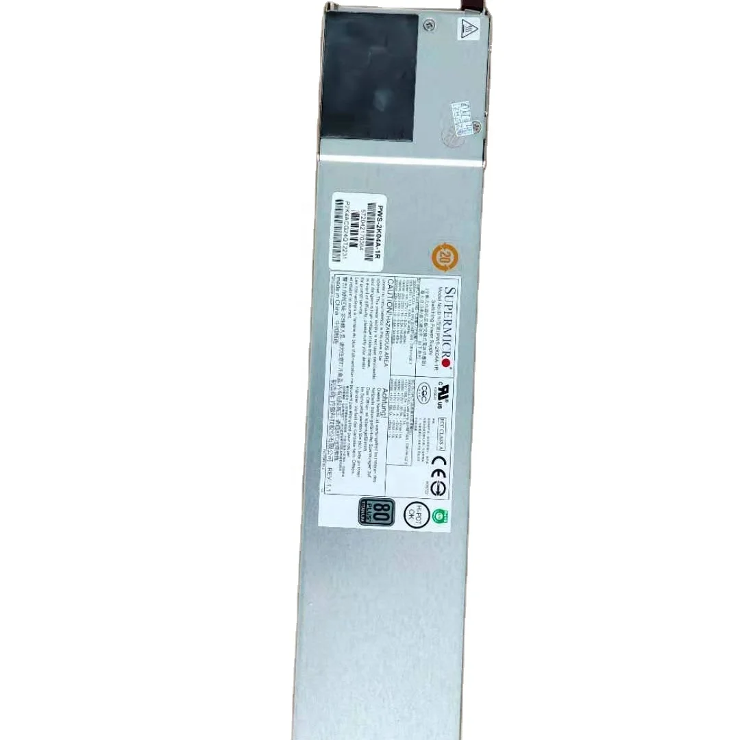 2000W PSU Server PSU PWS-2K04A-1R 2000w 80 Plus Titanium Power Supply Desktop Supermicro PWS-2K04A-1R Power Supply - AC-DC 2000W, Titanium Level