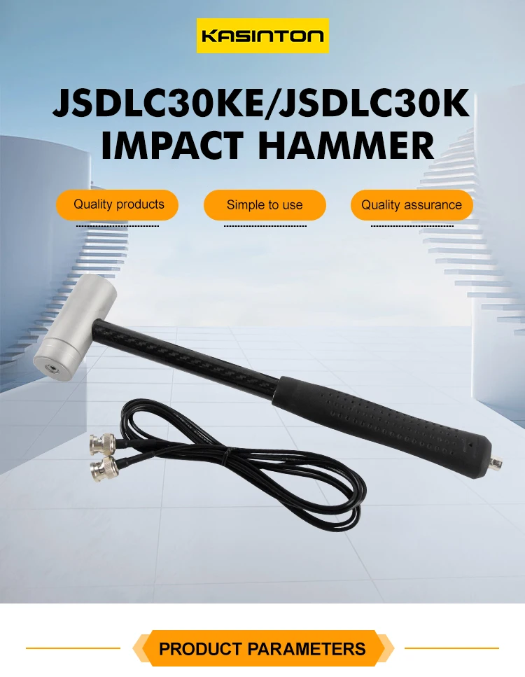 JSDLC30K Easy And Portable Built In Electronic Devices Stainless Steel Modal Testing Impluse Hammer Force Transducer factory