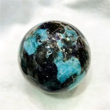 Wholesale Crystals Healing Black Tourmaline Amazonite Raw Stone Ball For Decoration
