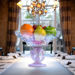 Hot Party Candy Bowl Glass Creative Fruit Chocolate Sugar Bowl with Lid Ramadan Decorations 2026 Wedding Gift Centerpiece