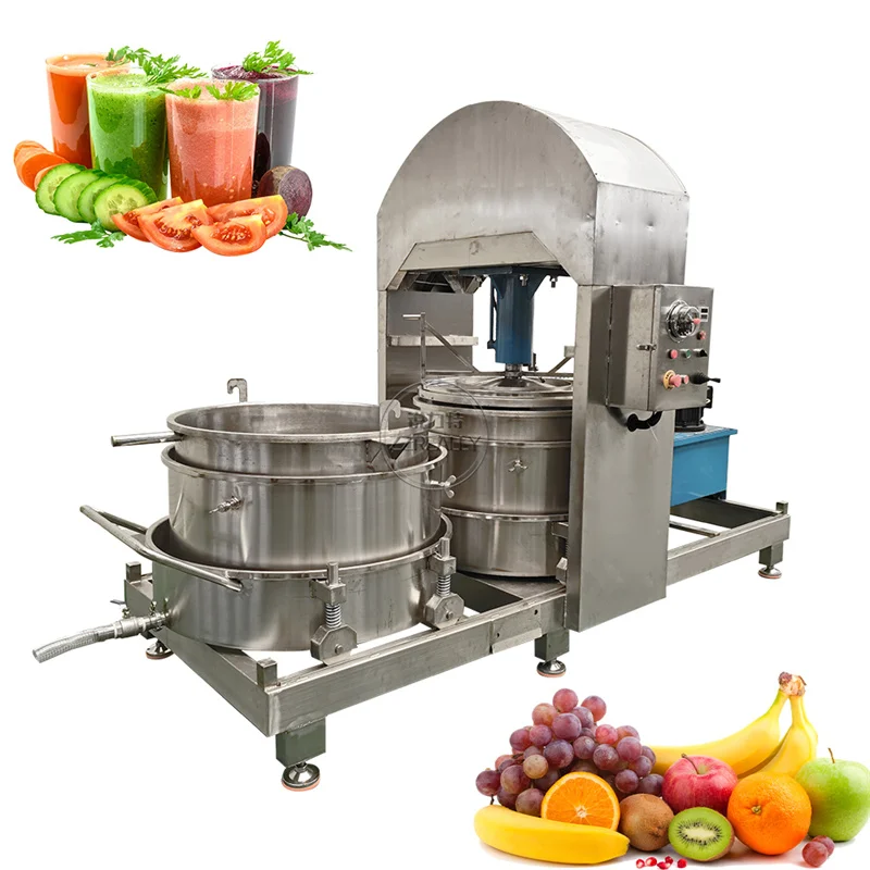 2022 Double Tank Fruit Vegetable Press Equipment Grape Juicer Extractor Hydraulic Cold Honey