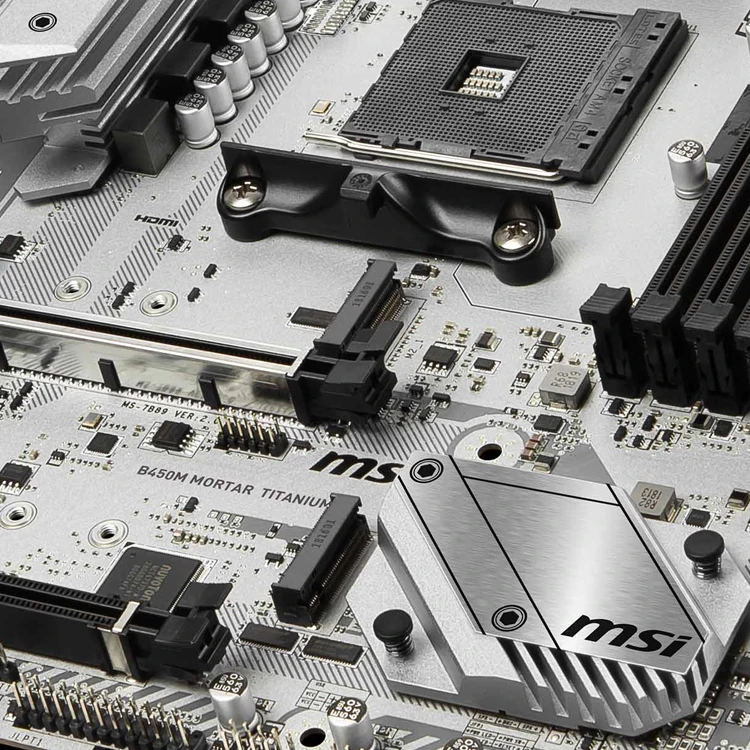 MSI B450M MORTAR TITANIUM - AMD Ryzen Gaming Motherboard