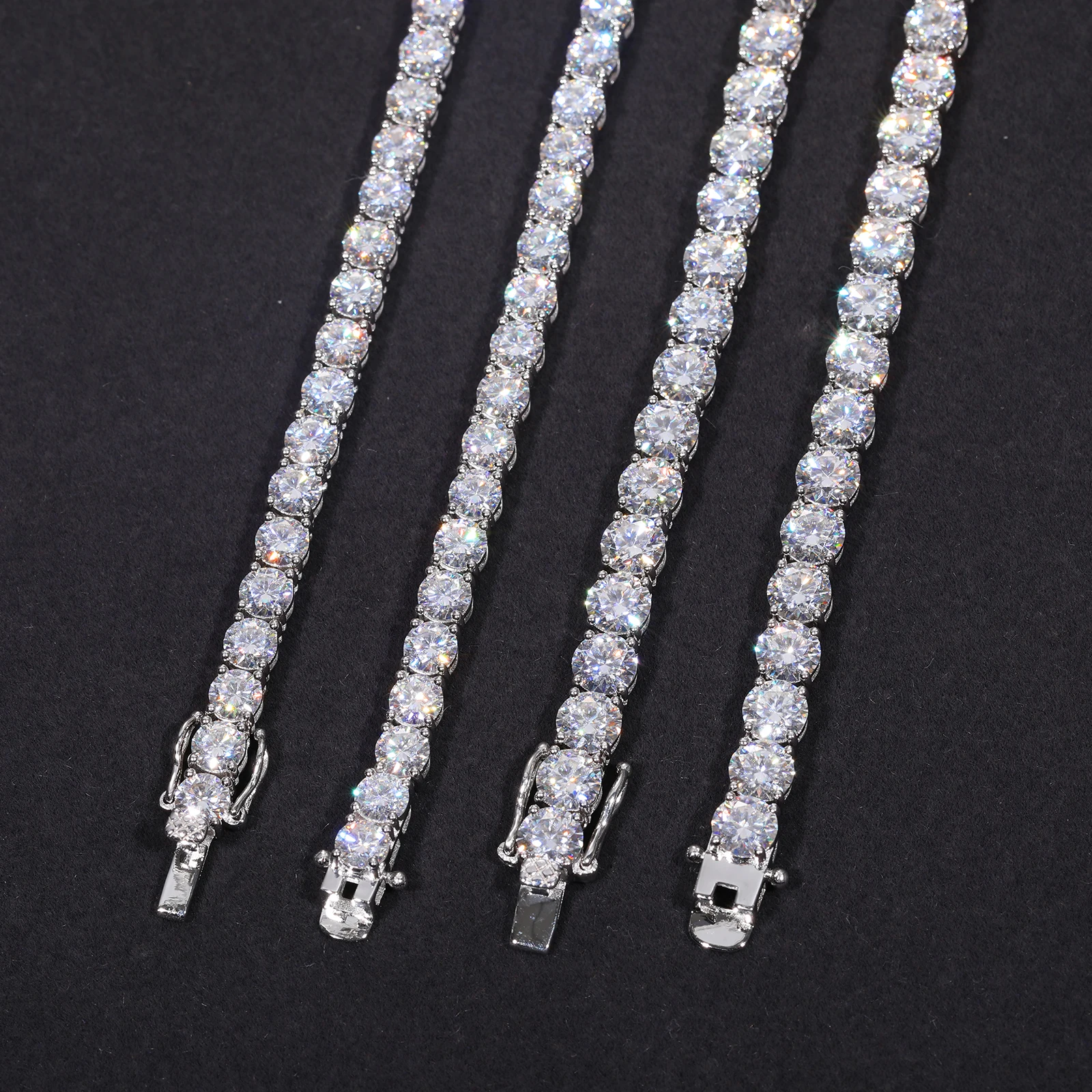 Dropshipping Pass Diamond Tester D Color VVS1 Moissanite Classic Tennis Chain 925 Sterling Silver Mossanite Fashion Necklace