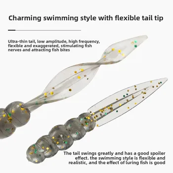 CHEERY Scented Soft Lures for Bottom-Fishing Leaf-Tail Floating Lures 20-Piece Pack Hooks Mandarin Fish Bass Soft Baits – Soft Lure – view 3