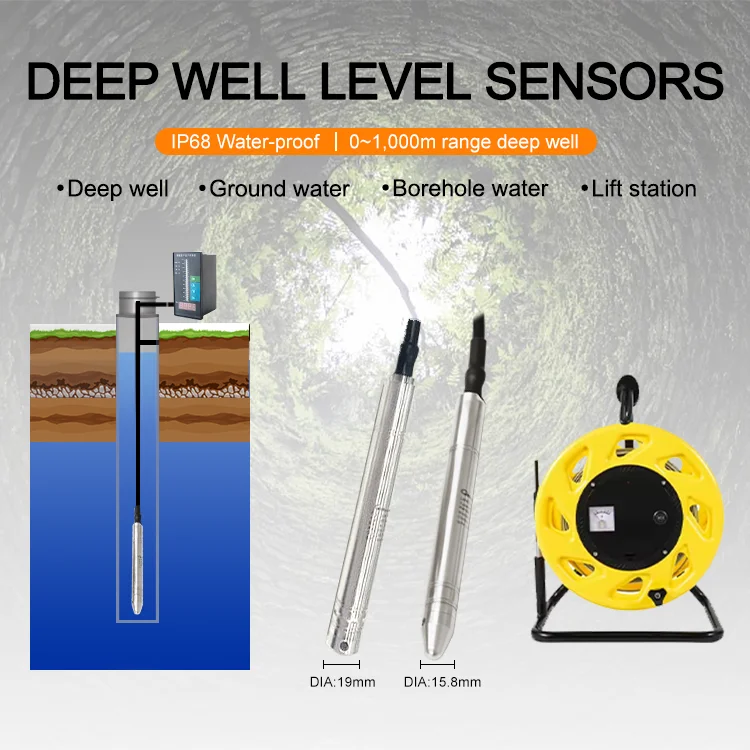 WTsensor Liquid Level Pressure Sensor 4-20mA Submersible Pressure ...