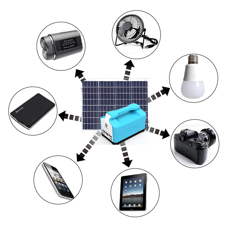 Mini Portable Sistema De Power Energy Lampade Gune Solari Tv Appliance Off Grid Solar Light Home System Kit For Giardino