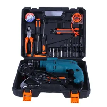 New combination 33 pcs hand electric drill impact drill multi-function hardware tool set household kit