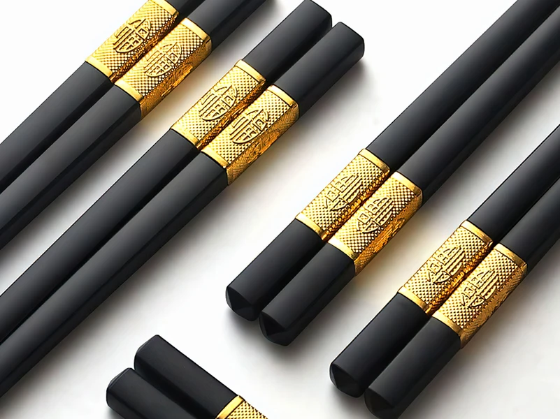 Custom Pet Fiberglass Alloy Chopsticks Reusable Japanese Sushi Chop Stick Colorful Cherry