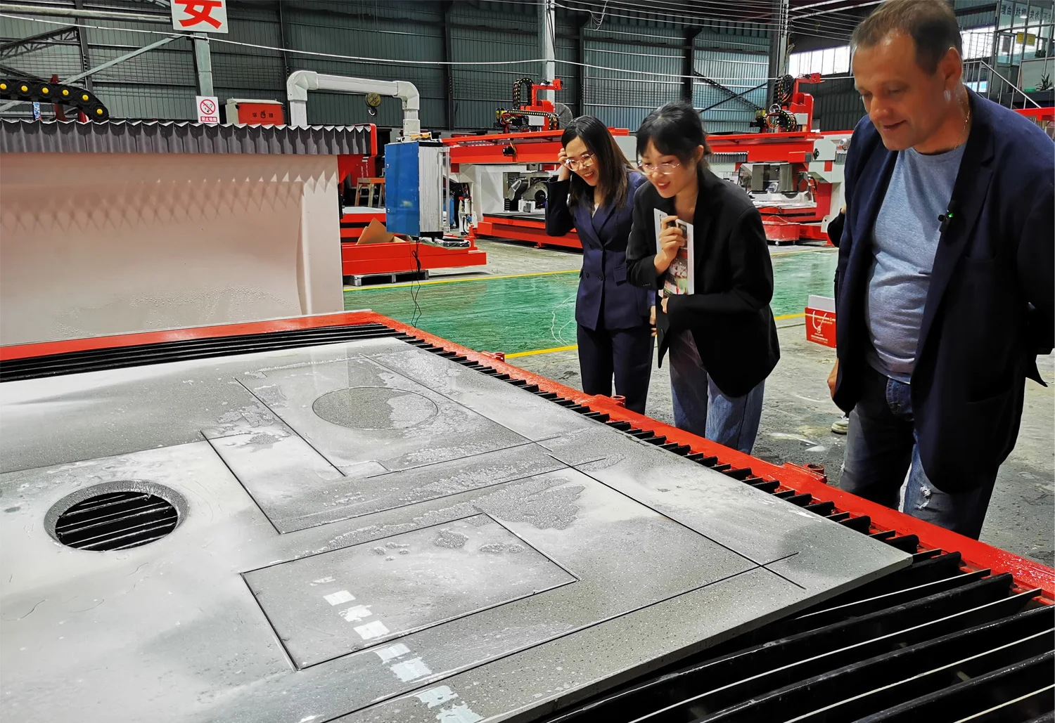 HUALONG Stone Machinery Italian Cnc Software Sawjet 5 Axi Axis CNC Granite Marble Bridge Saw and Water Jet Stone Cutting Machine