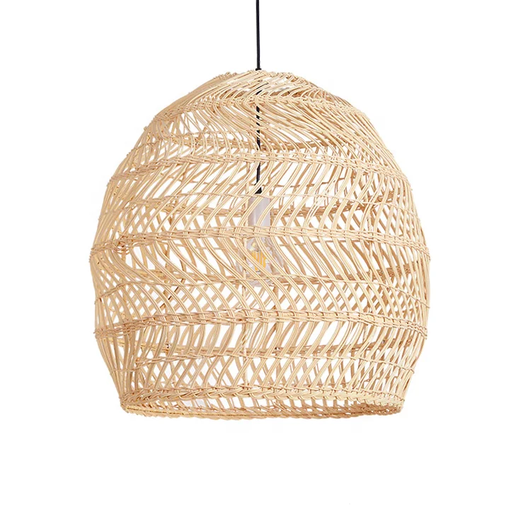 Big Round Basket Weave Bamboo Lantern 