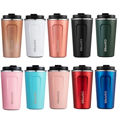 Insulated Coffee Cup Vacuum Travel Mug Leakproof CoffeTumbler Stainless Steel 