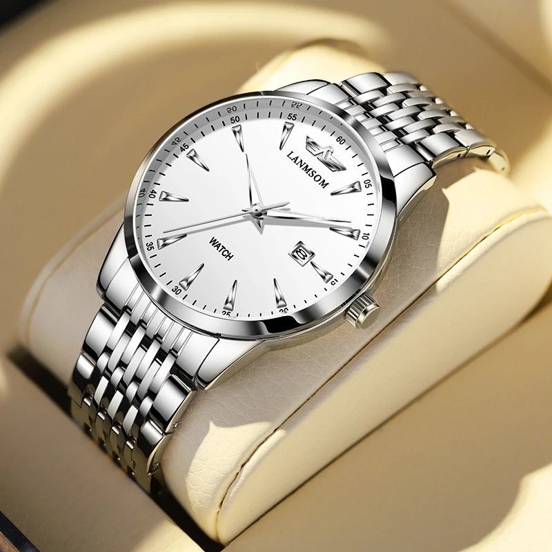 Orologio da uomo LANMSOM con movimento al quarzo e impermeabile SG801