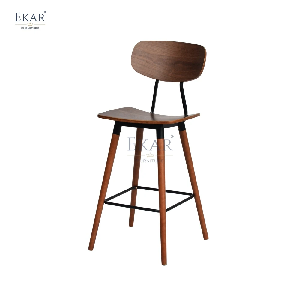 Modern wooden design bar stool supplier