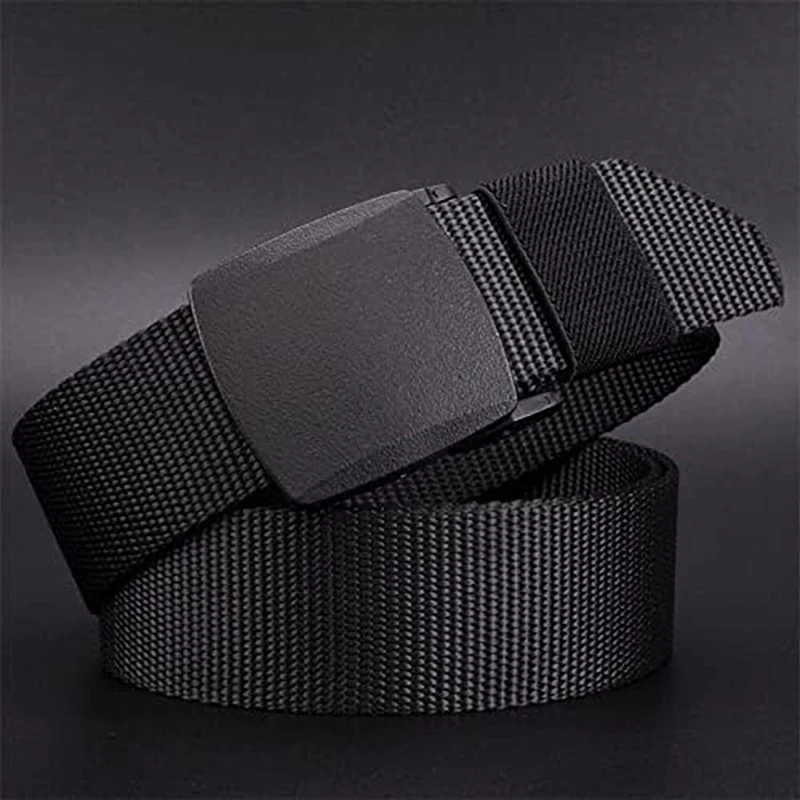 Hiking Tactical Belt Wear-resistant Webbing Riggers Web Belt Heavy Duty Quick Release Metal Buckle Belts