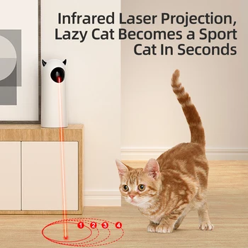 Alternative view of Automatic Cat Toys Interactive Smart Teasing Pet LED Laser Indoor Cat Toy Accessories Handheld Electronic Pet Toys