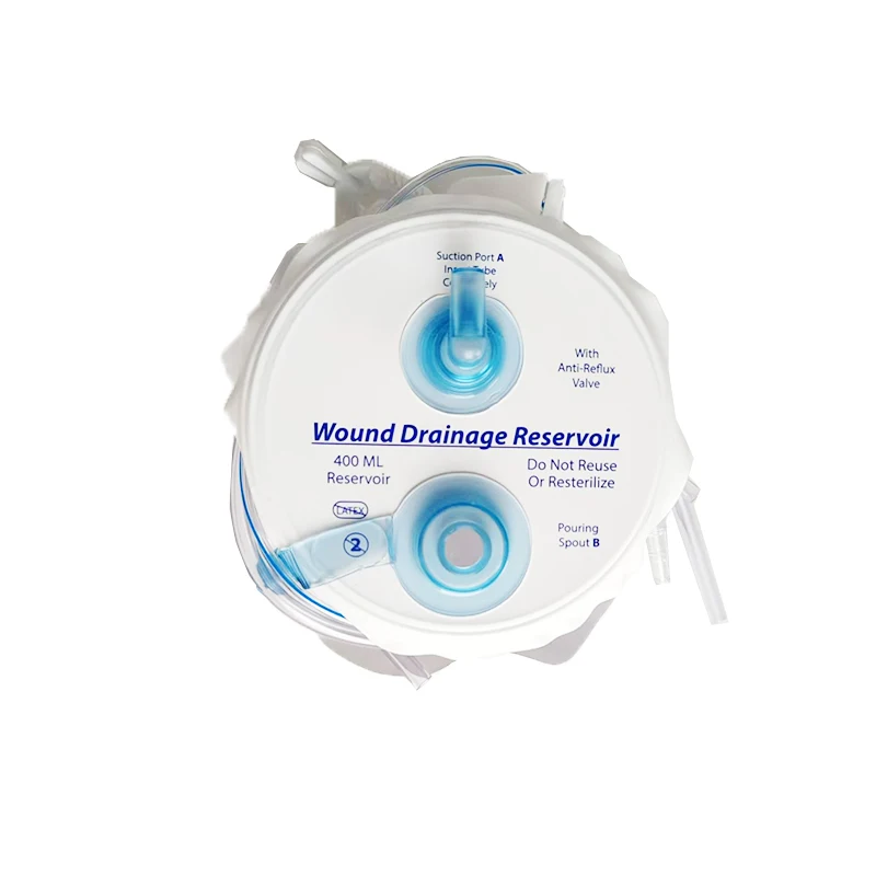 Medical disposable 400ml PVC sterile closed wound drainage reservoir Surgical equipment Triple reed negative pressure device