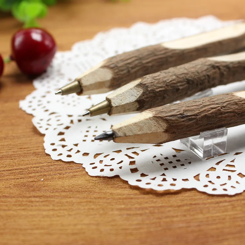 Environmentally Friendly Wood Natural Tree Branch Bark Biodegradable Environmentally Friendly Ballpoint Pen Pencil