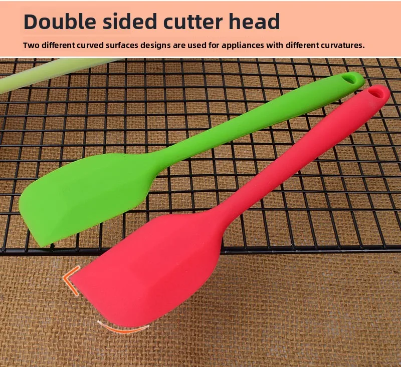 Integrated Full-Coverage Transparent Silicone Spatula Mixing Cream and Butter Rubber Scraper Cake Baking Tool for Home Use manufacture