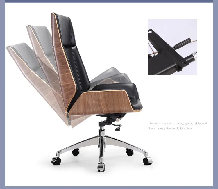 Modern Bent Wood Office Room Chair Bentwood Back Executive Chair For