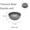 Titanium-200ML Double Wall Bowl