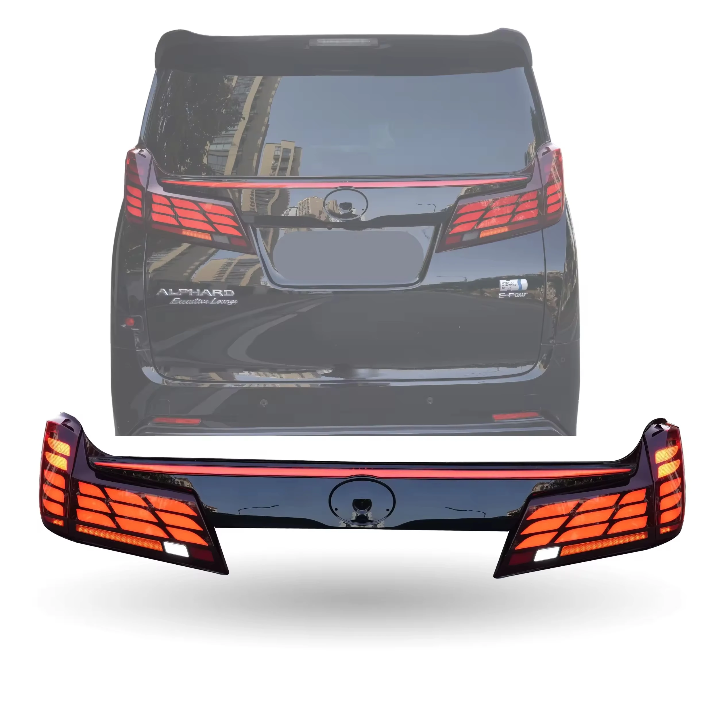 Auto Back Rear Spoiler Lamp 2015-2023 | Smoke Red LED Tail Light