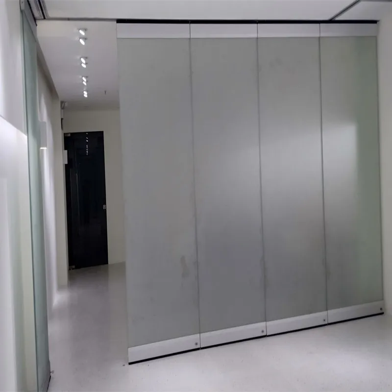 Aluminium Foldable Frameless Glass Partition Wall Movable for Office Dining Kitchen Warehouse Outdoor and School Usage